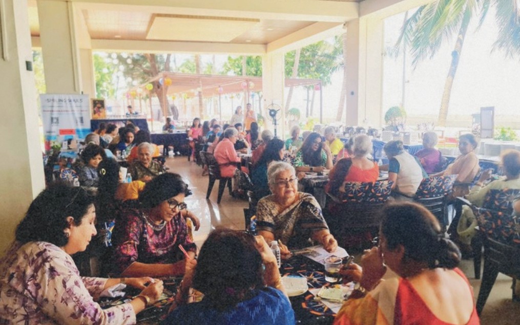 Members enjoying an event at a senior living community